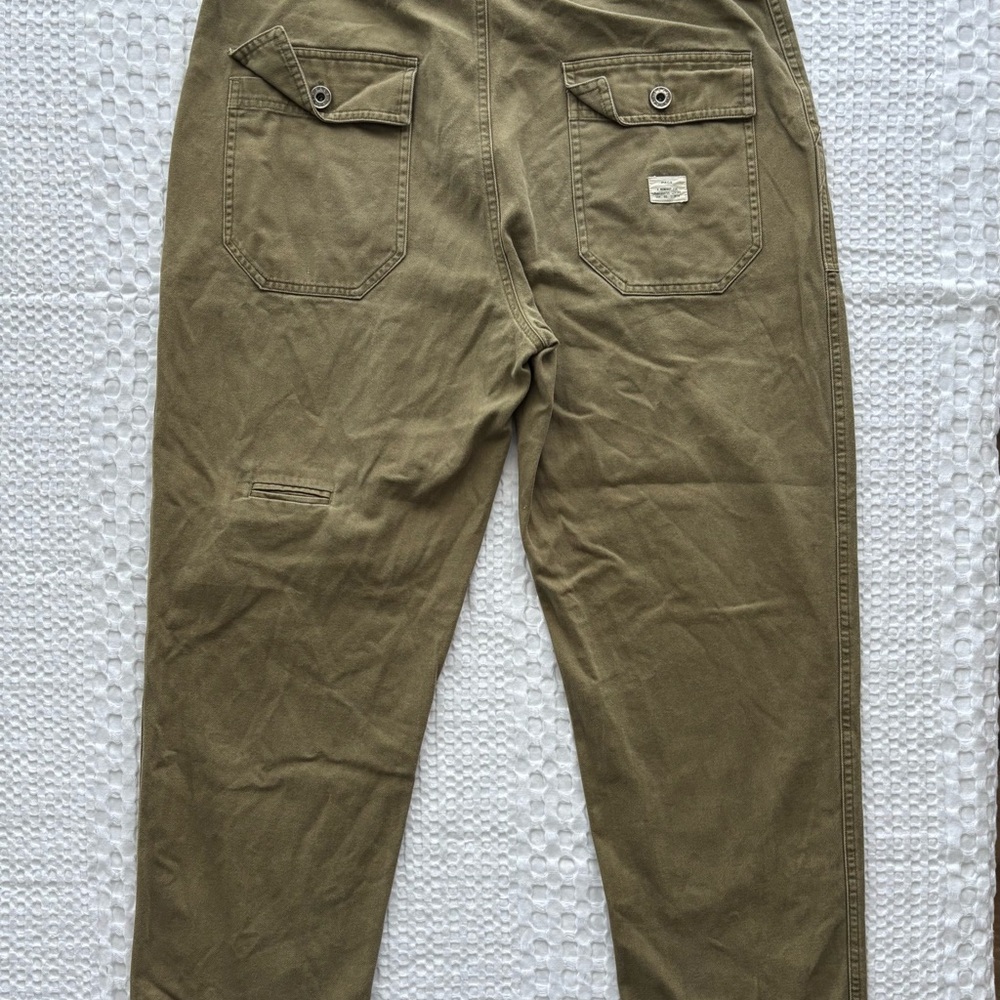 P&Co Service Fatigue Pants Olive 32x30 100% Cotton Twill Workwear Military-Look - Picture 6 of 6